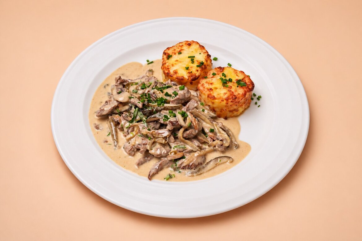 beef stroganoff royale