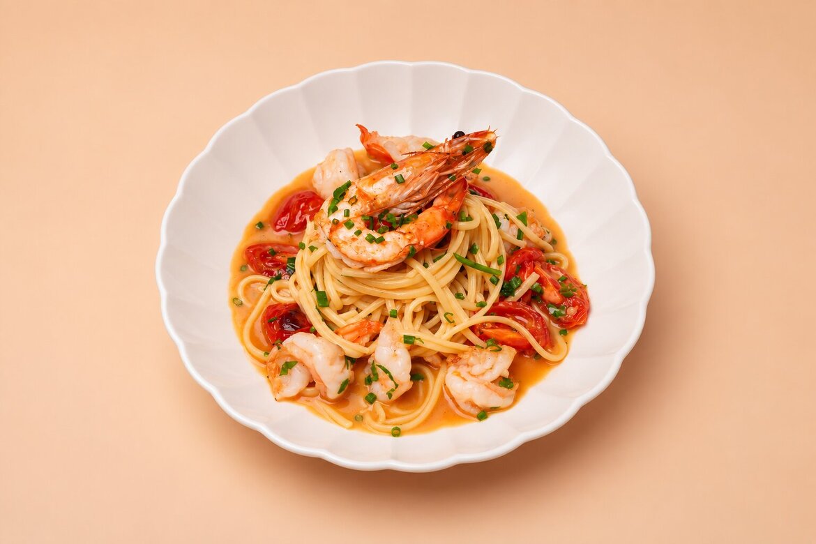 garlic shrimp linguine