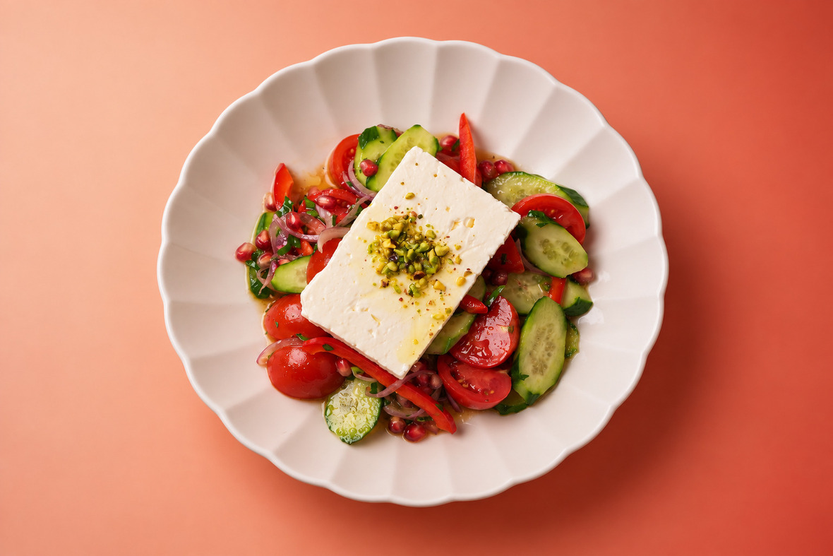 chopped feta salad