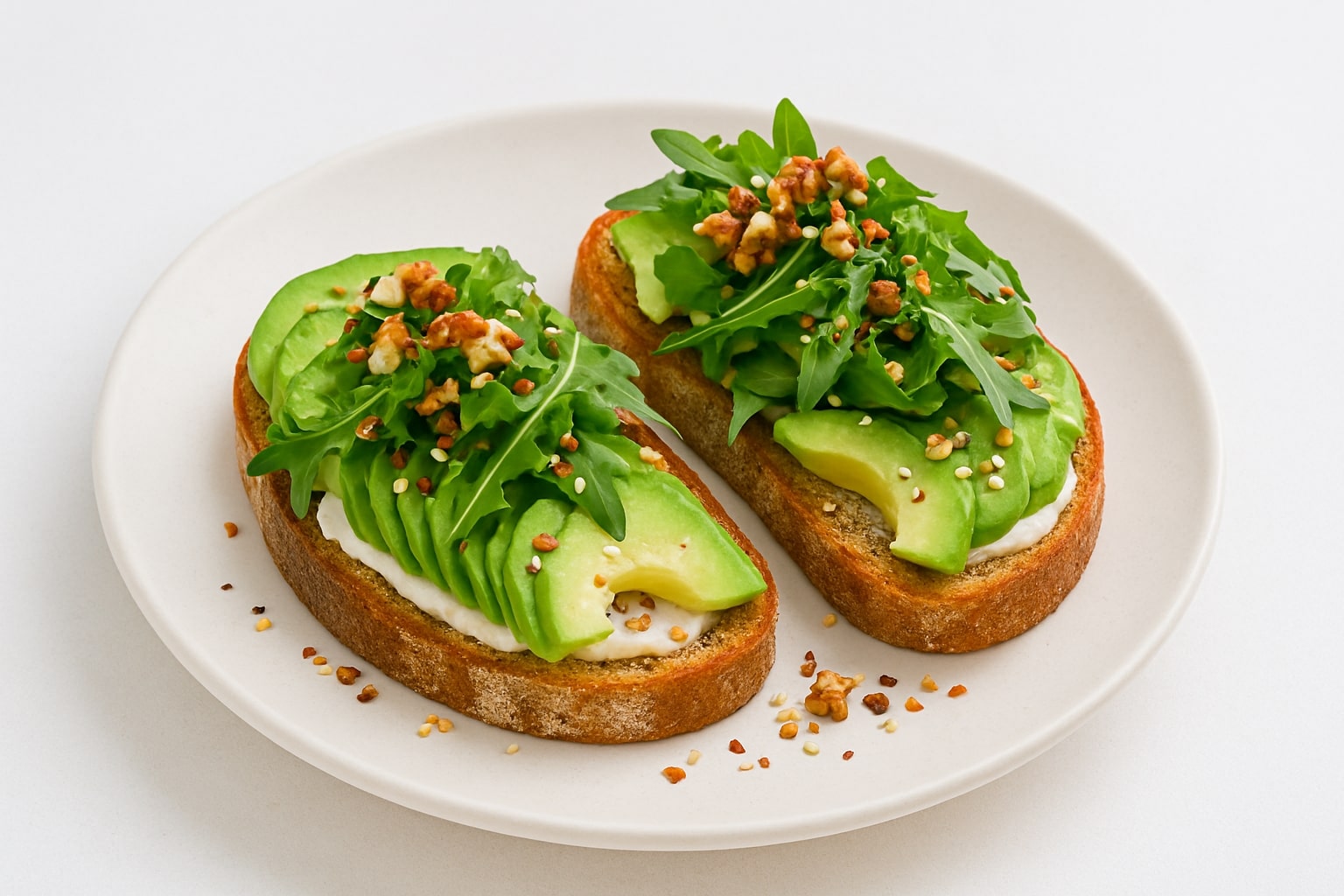 avocado & arugula toast