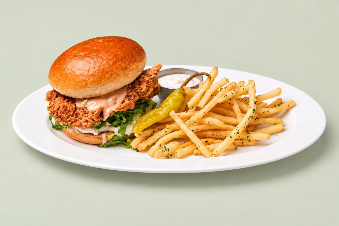 crispy chicken burger